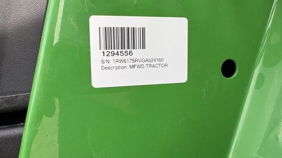 2016 John Deere 6175R Tractor