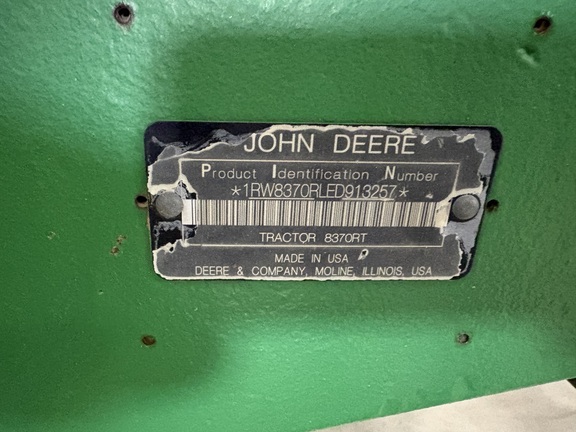 2014 John Deere 8370RT Tractor Rubber Track