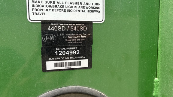 2012 J&M 540SD Gravity Box