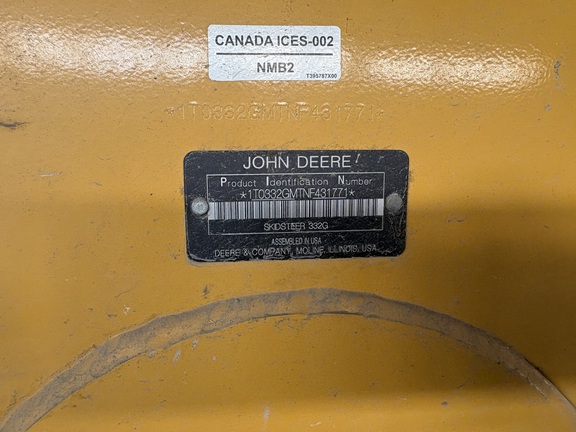 2022 John Deere 332G Skid Steer Loader