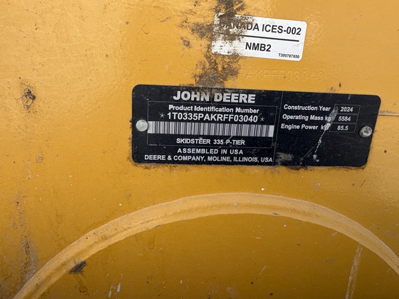 2024 John Deere 335 P Compact Track Loader
