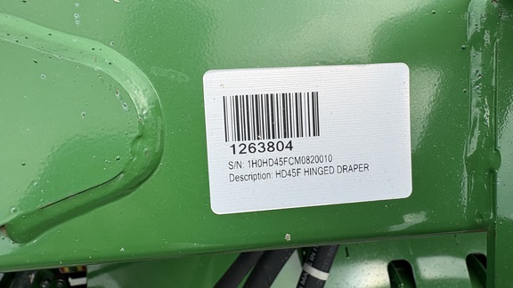 2022 John Deere HD45F Header Combine