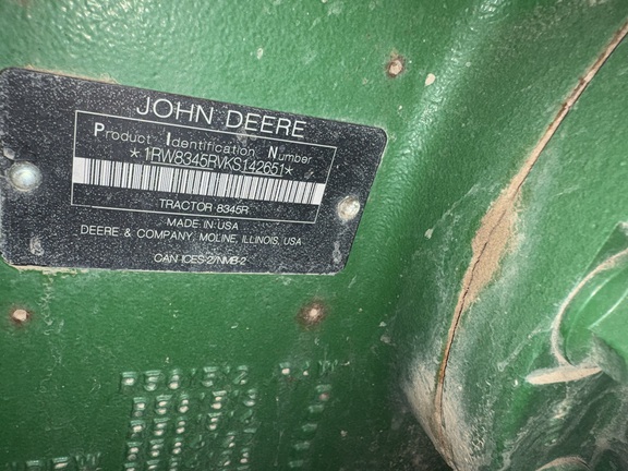 2019 John Deere 8345R Tractor