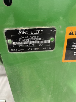 2011 John Deere 348 Baler/Square