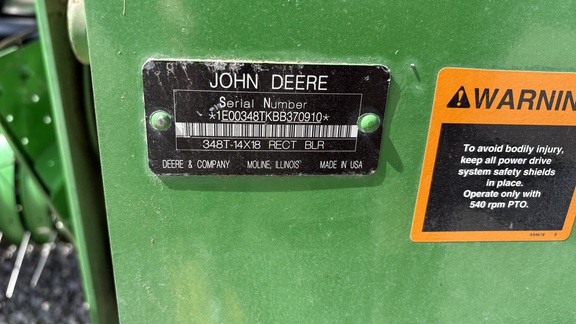 2011 John Deere 348 Baler/Square