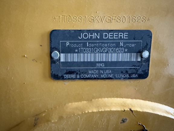 2016 John Deere 331G Compact Track Loader