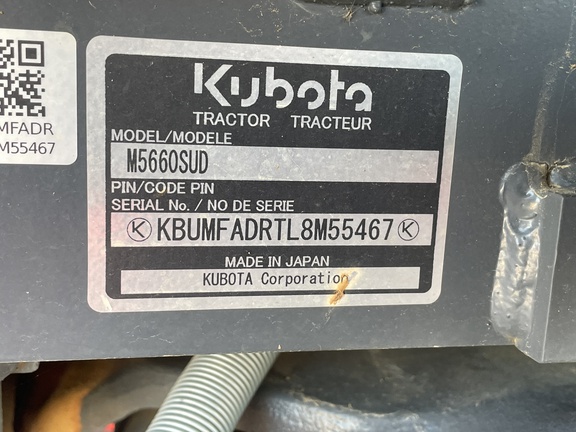 2021 Kubota M5660 Tractor