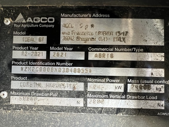 2021 Fendt FTC8 Combine