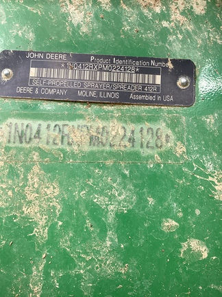 2022 John Deere 412R Sprayer/High Clearance
