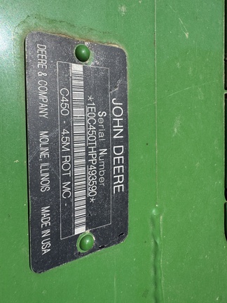 2023 John Deere C450 Mower Conditioner