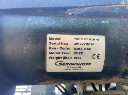 2022 Geringhoff TRUEFLEX RAZER 45 Header Combine