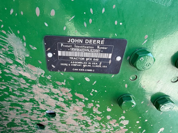 2022 John Deere 9RX 640 Tractor Rubber Track