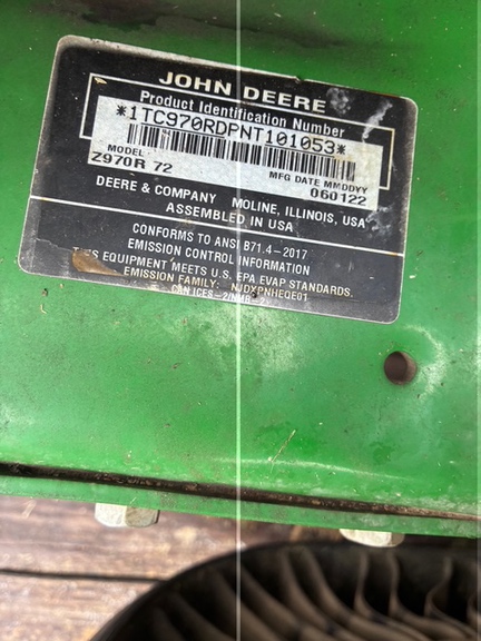 2022 John Deere Z970R Mower/Zero Turn