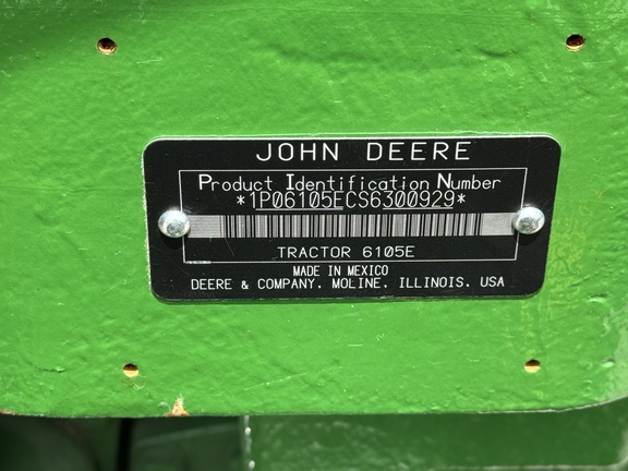 2025 John Deere 6105E Cab Tractor