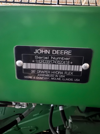 2022 John Deere RD35F Header Combine