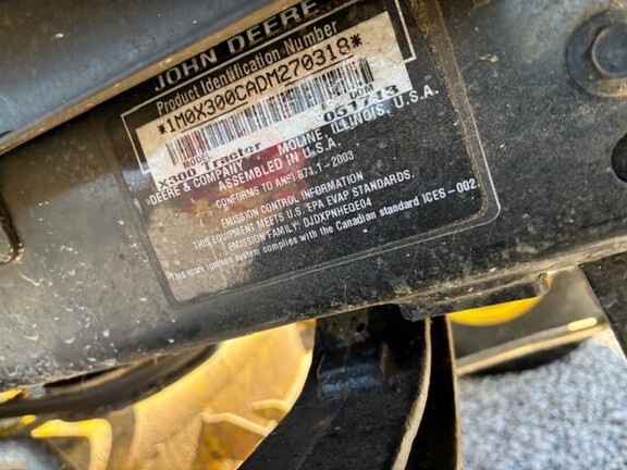 2013 John Deere X300 Garden Tractor