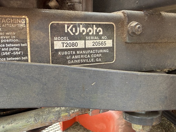 2009 Kubota T2080 Garden Tractor