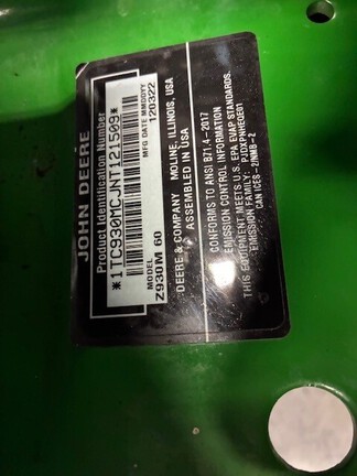2023 John Deere Z930M Mower/Zero Turn
