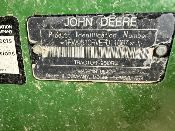2014 John Deere 9510R Tractor 4WD