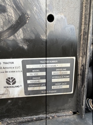2013 New Holland T6.155 Tractor