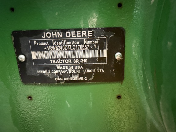 2020 John Deere 8R 310 Tractor
