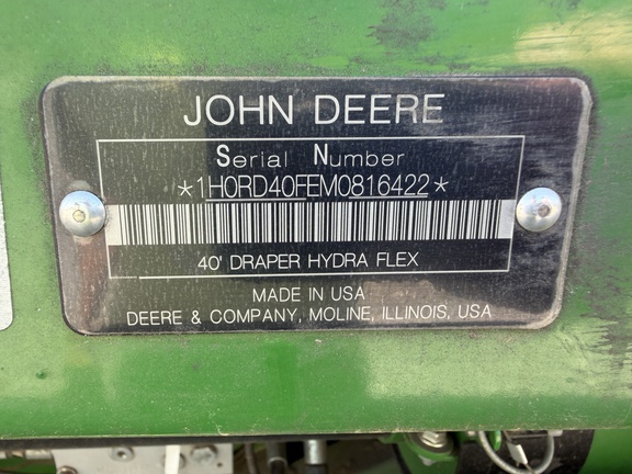 2021 John Deere RD40F Header Combine