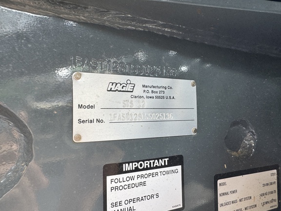 2025 Hagie STS12 Sprayer/High Clearance