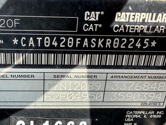 2014 Caterpillar 420F Tractor Loader Backhoe