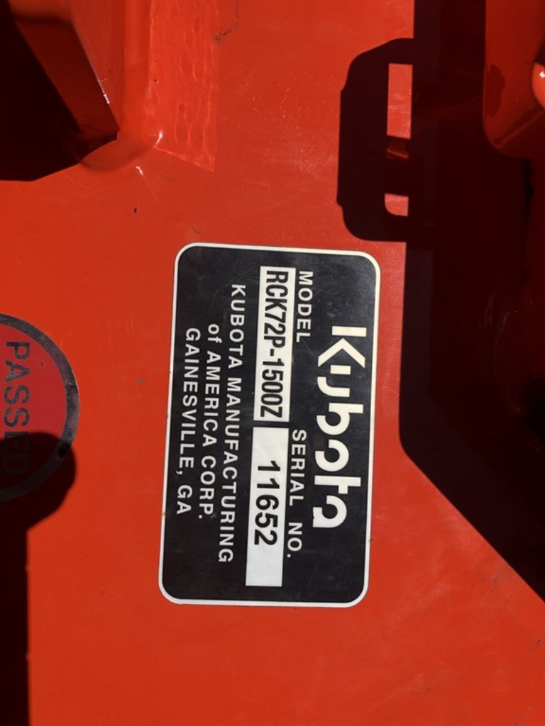 2020 Kubota RCK72P-1500Z Mower