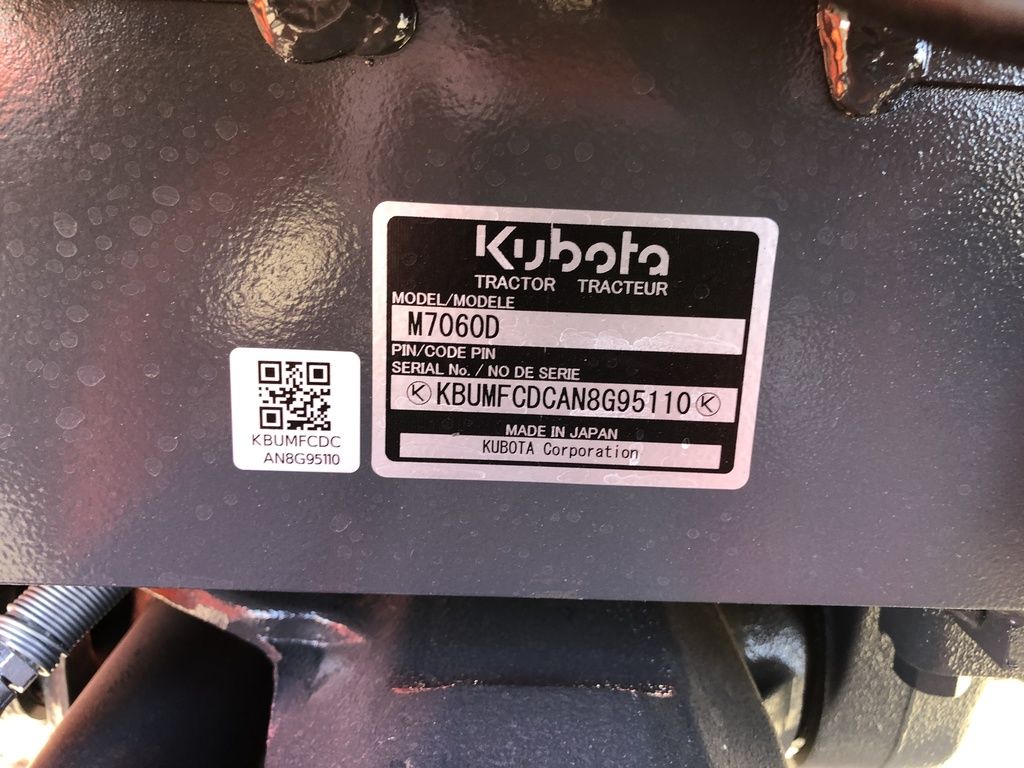 2022 Kubota M60 Series M7060 Tractor