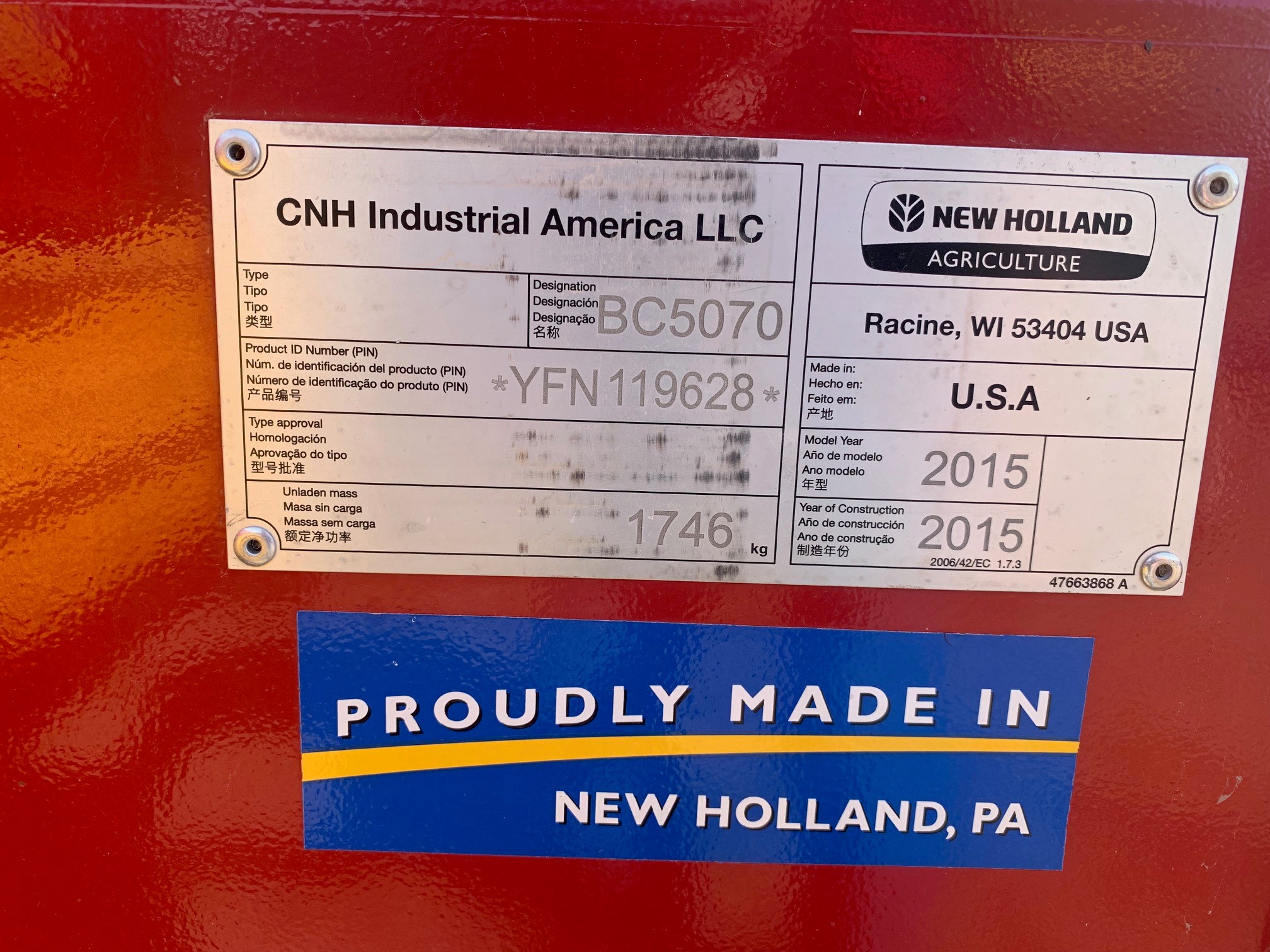 2015 New Holland BC5070 Baler/Square