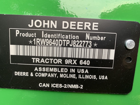 2023 John Deere 9RX 640 Tractor Rubber Track