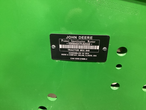 2024 John Deere 9RX 640 Tractor Rubber Track