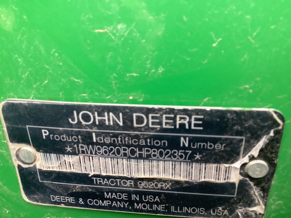 2017 John Deere 9620RX Tractor Rubber Track
