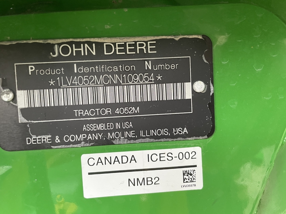 2022 John Deere 4052M Tractor Compact