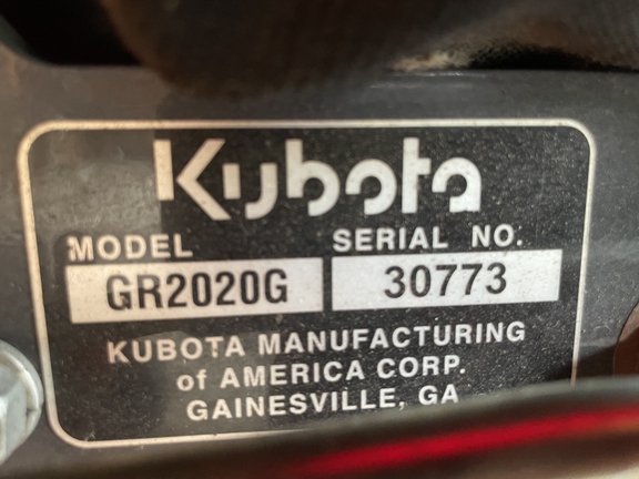 2016 Kubota GR2020 Garden Tractor