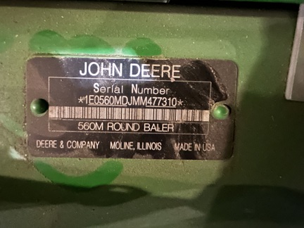 2021 John Deere 560M Baler/Round