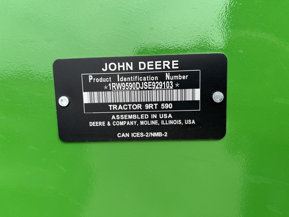 2025 John Deere 9RT 590 Tractor Rubber Track