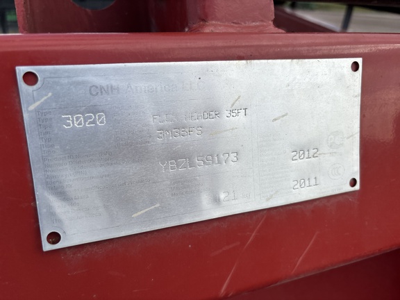 2012 Case IH 3020-35 Header Combine
