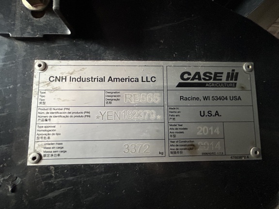 2014 Case IH RB565 Baler/Round