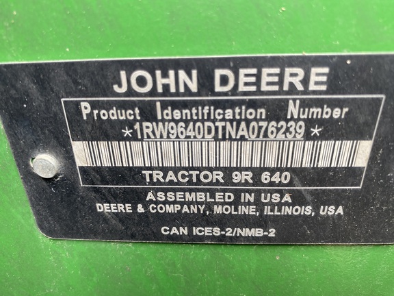 2023 John Deere 9R 640 Tractor 4WD