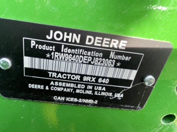 2023 John Deere 9RX 640 Tractor Rubber Track