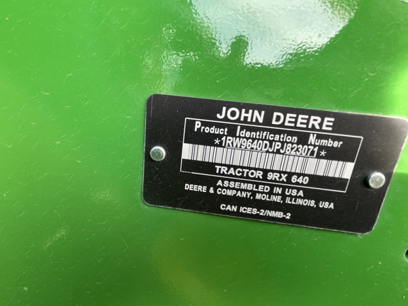 2023 John Deere 9RX 640 Tractor Rubber Track