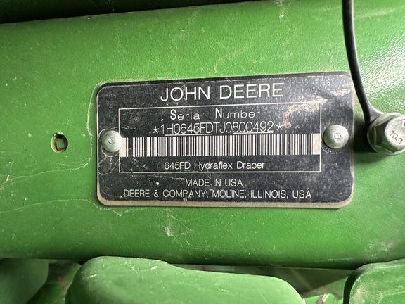 2018 John Deere 645FD Header Combine