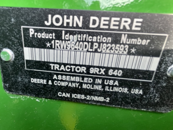 2023 John Deere 9RX 640 Tractor Rubber Track