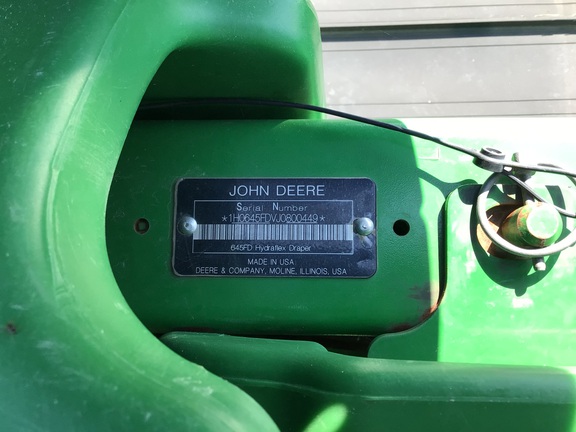 2018 John Deere 645FD Header Combine