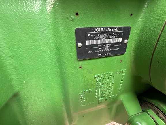 2019 John Deere 8370R Tractor