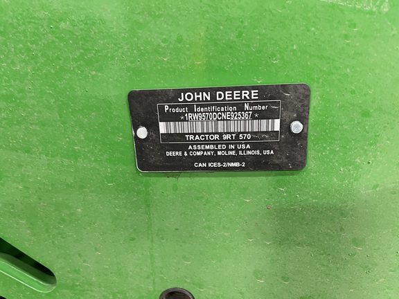 2022 John Deere 9RT 570 Tractor Rubber Track