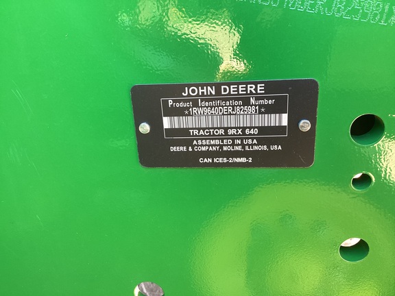 2024 John Deere 9RX 640 Tractor Rubber Track