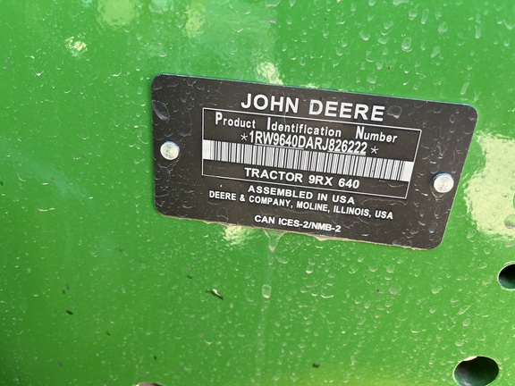 2024 John Deere 9RX 640 Tractor Rubber Track